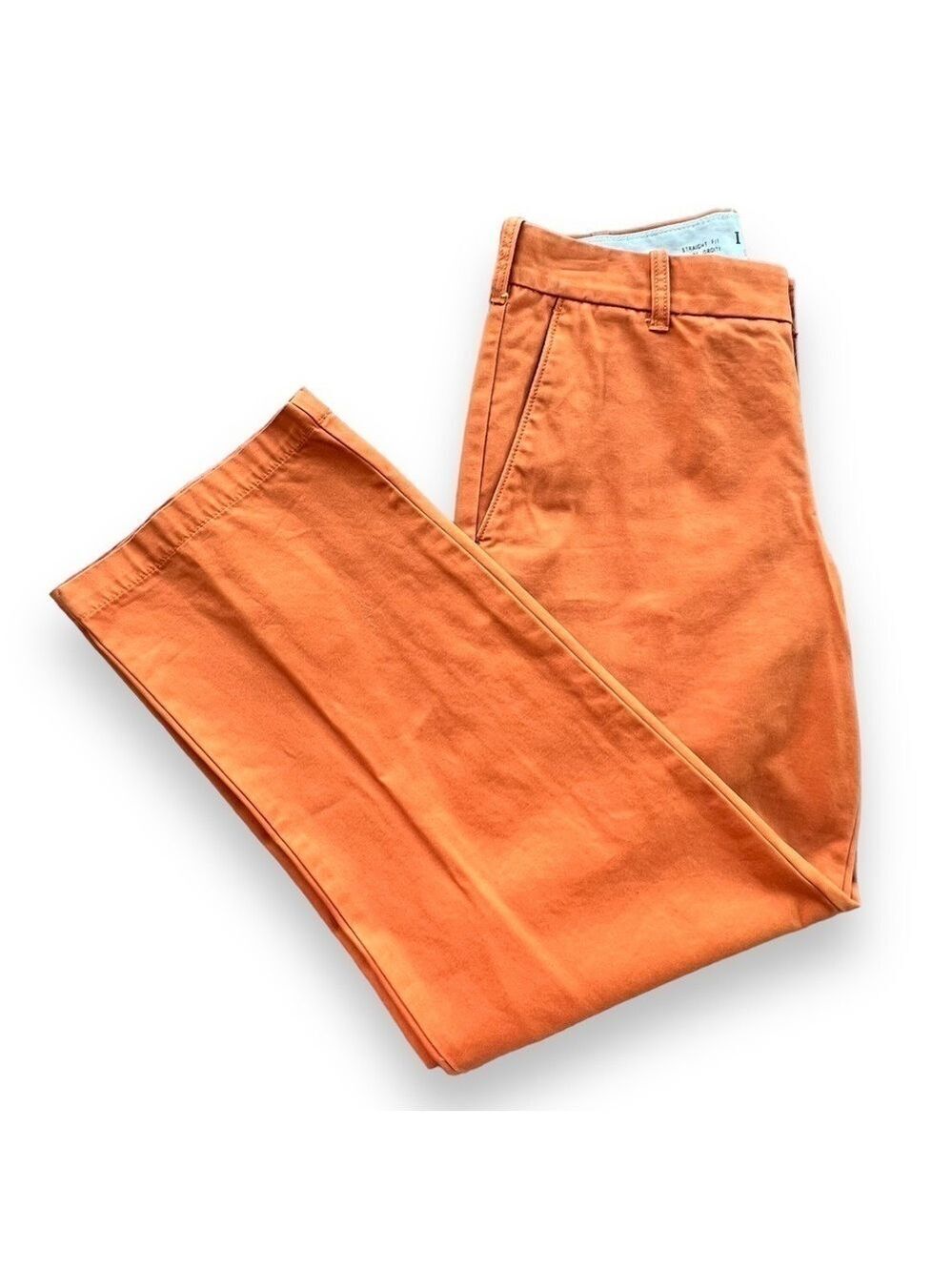 Izod Men’s Saltwater Straight Fit Chino Orange Size 32 X 30